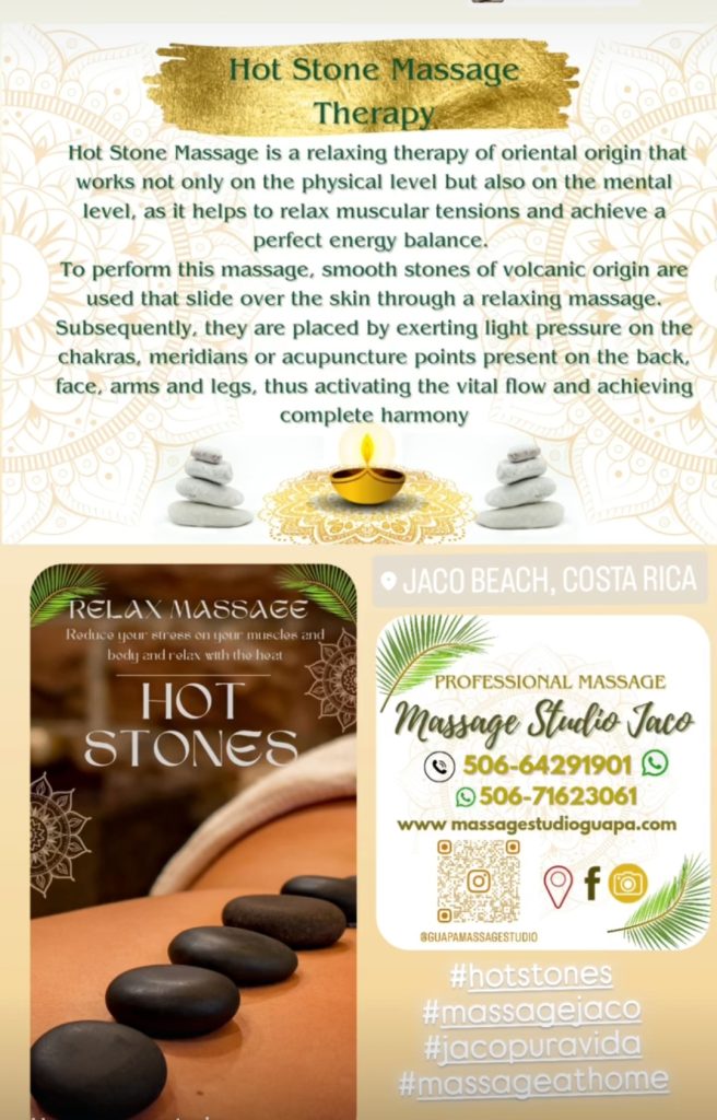 Hot stones massage therapy
